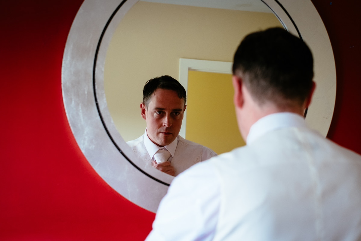 groom preparations at the Castle Oaks House Hotel