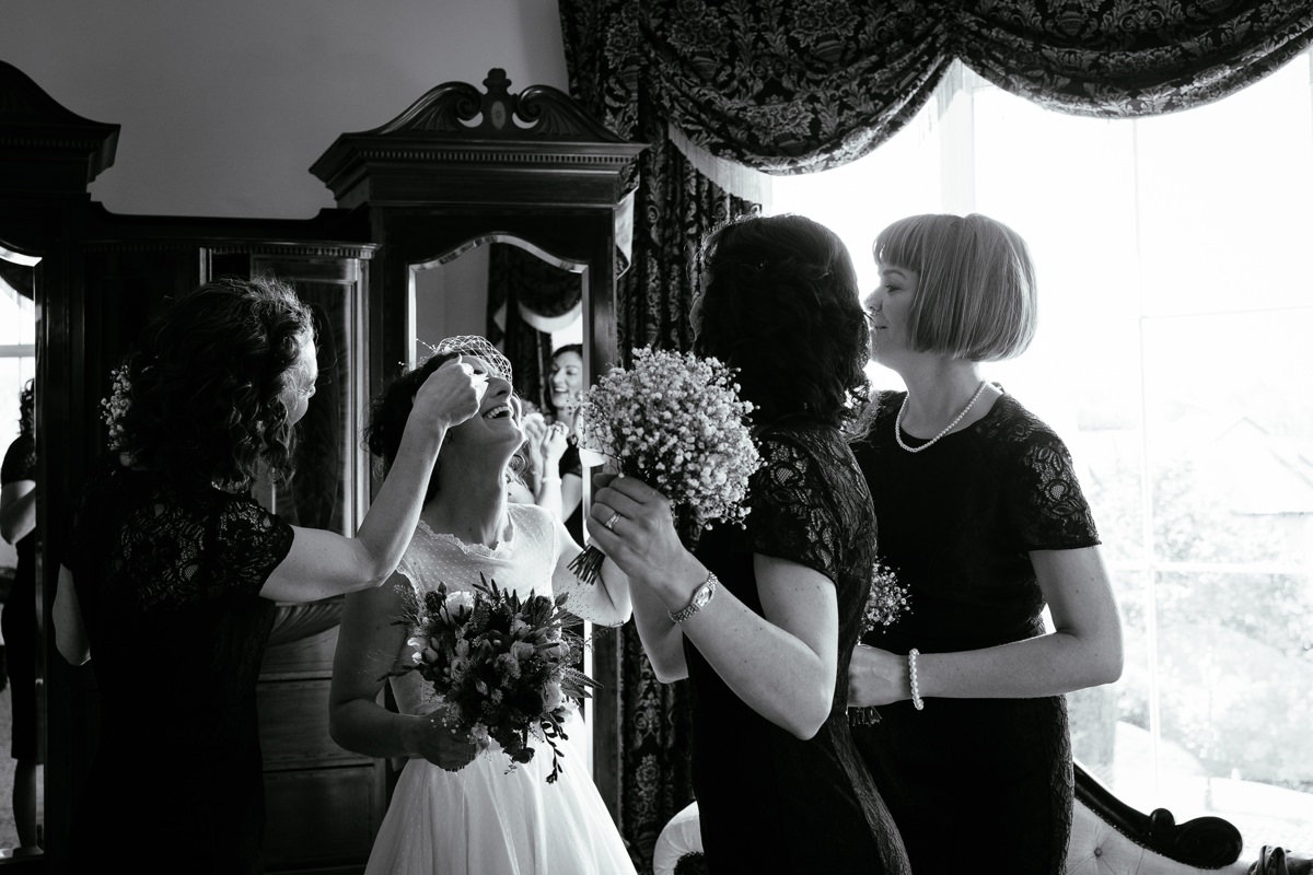 bridal preparations at the Castle Oaks House Hotel