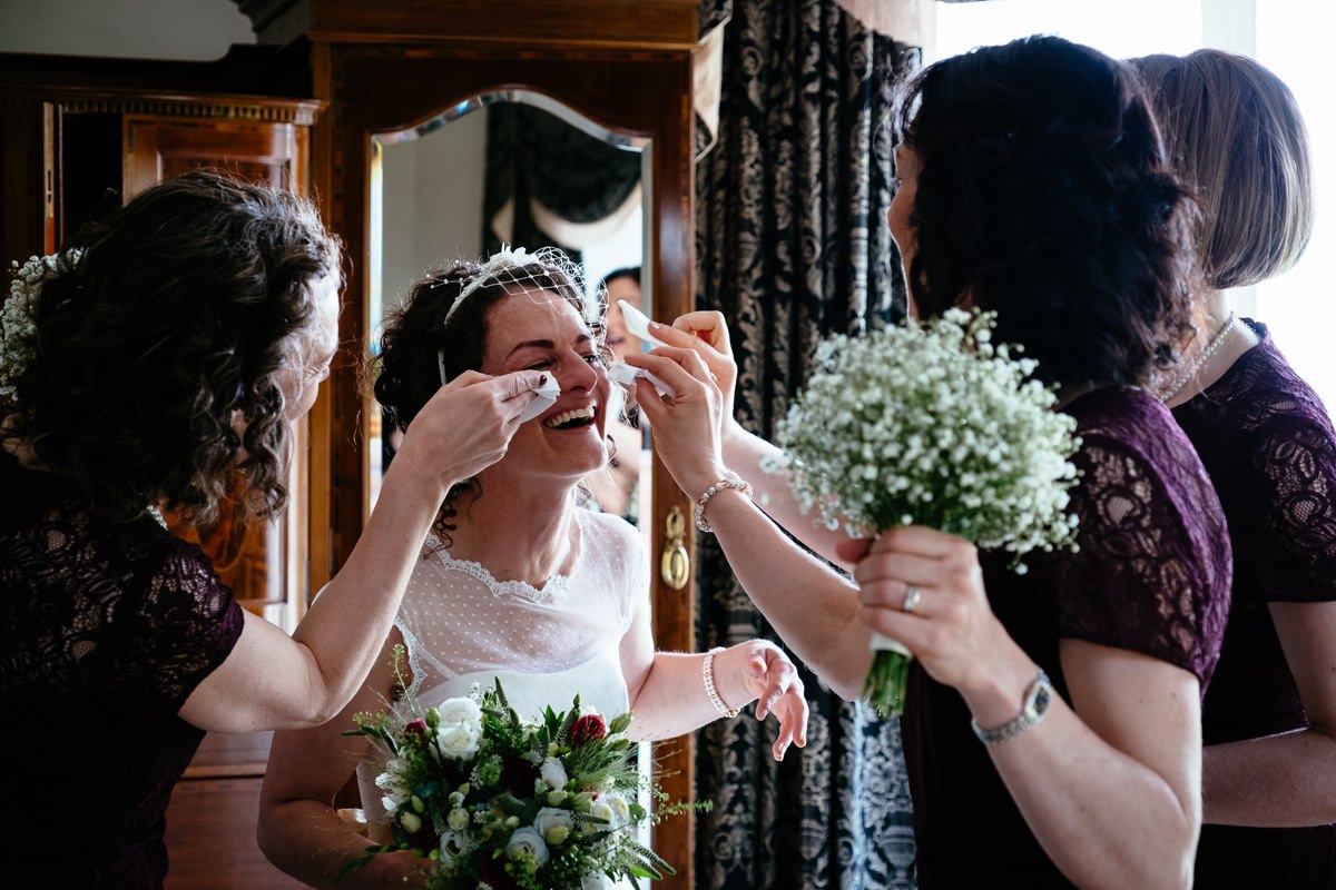 bridal preparations at the Castle Oaks House Hotel