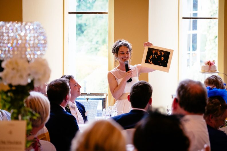 Wedding Speeches at a Castle Oaks House Hotel wedding