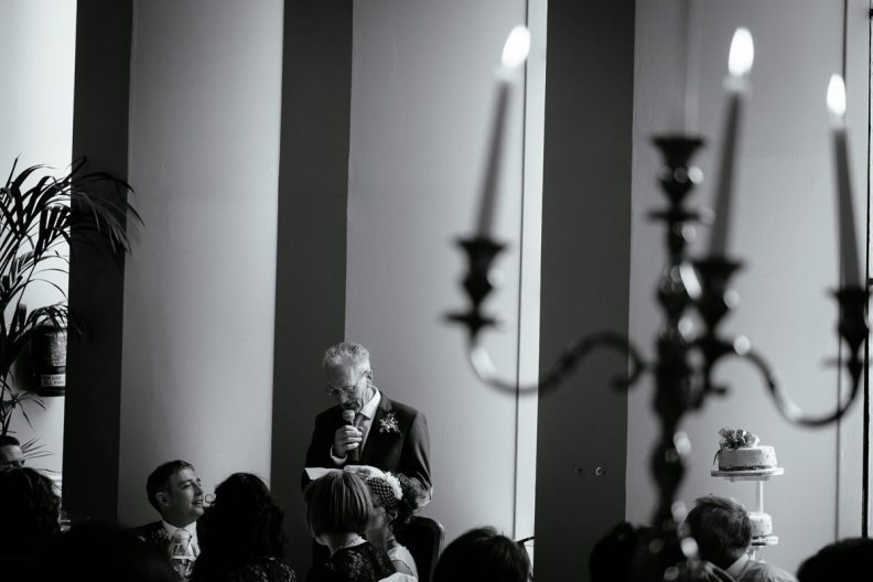 Wedding Speeches at a Castle Oaks House Hotel wedding