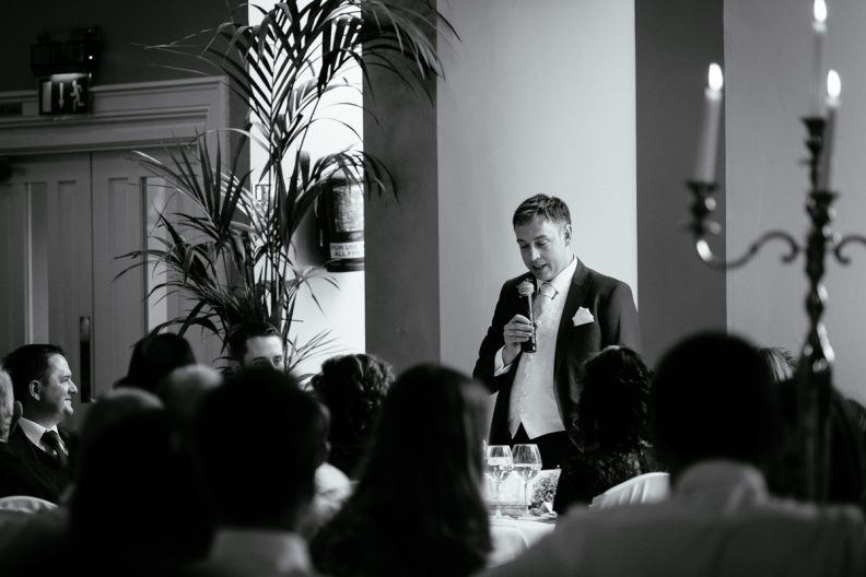 Wedding Speeches at a Castle Oaks House Hotel wedding