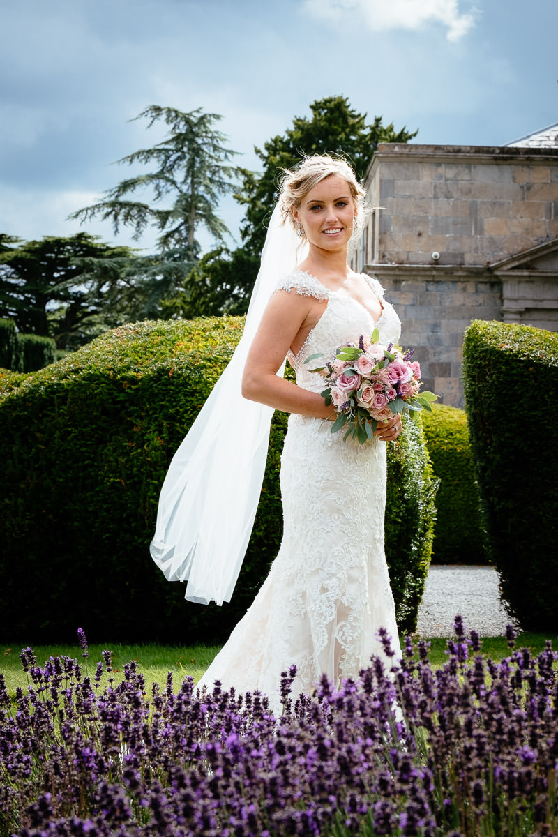 bride at her carton house wedding in Maynooth