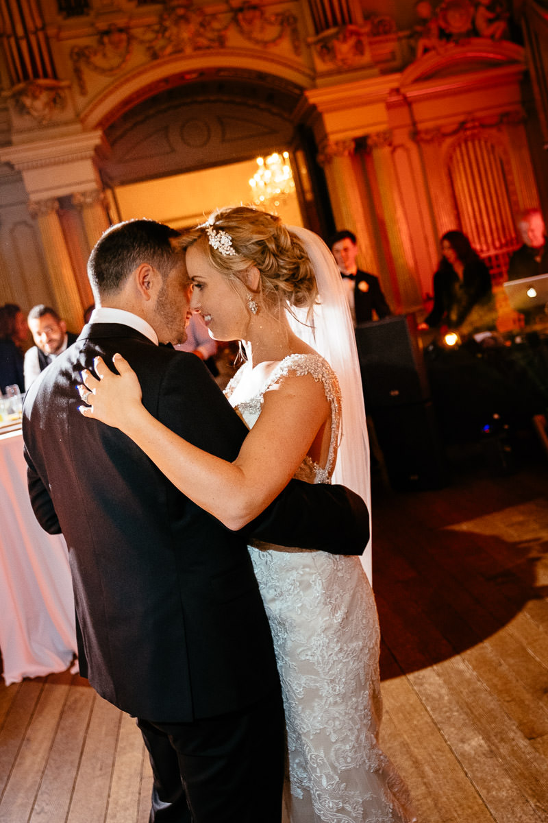 The bride and groom share their first dance at Carton House.