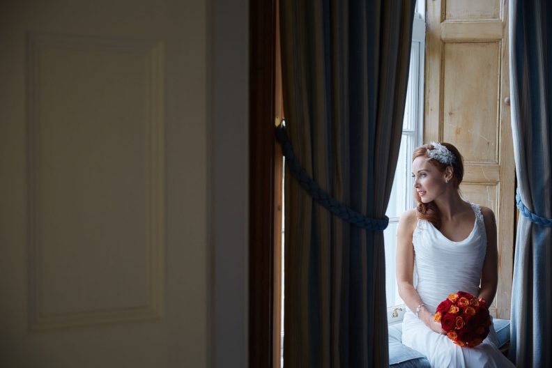 Luxurious Luttrellstown Castle Wedding - Wedding Photographers in Dublin 5 a bride on her wedding day at luttrellstown castle
