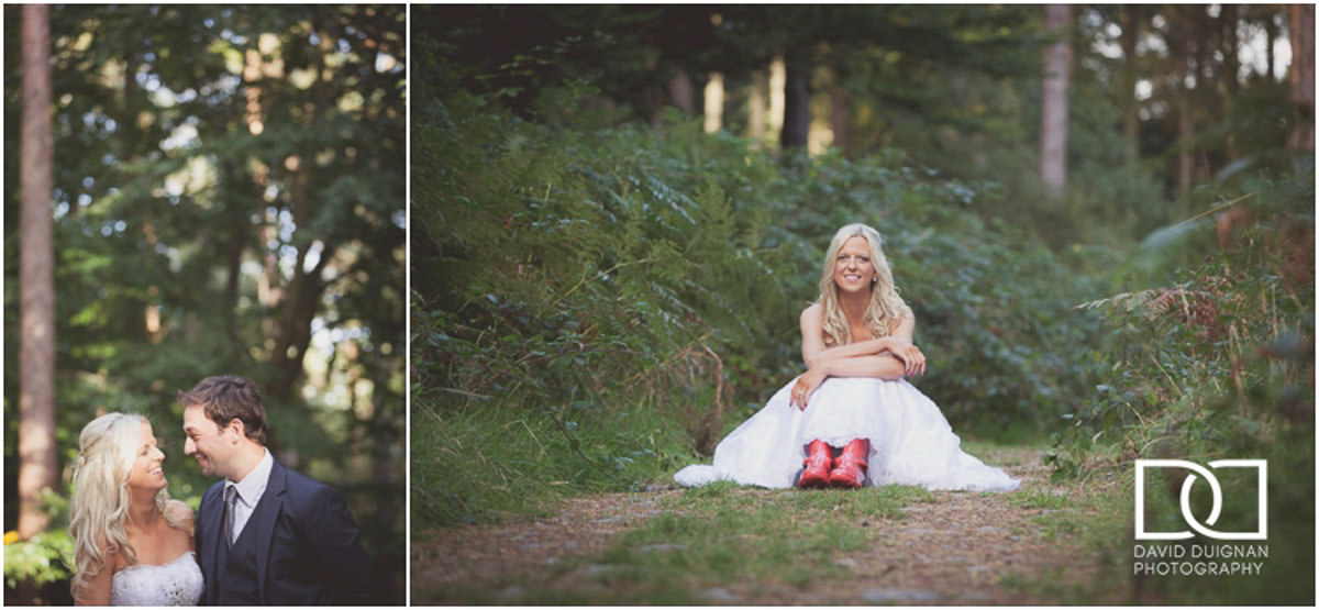 bride and groom at their Lyrath estate Wedding