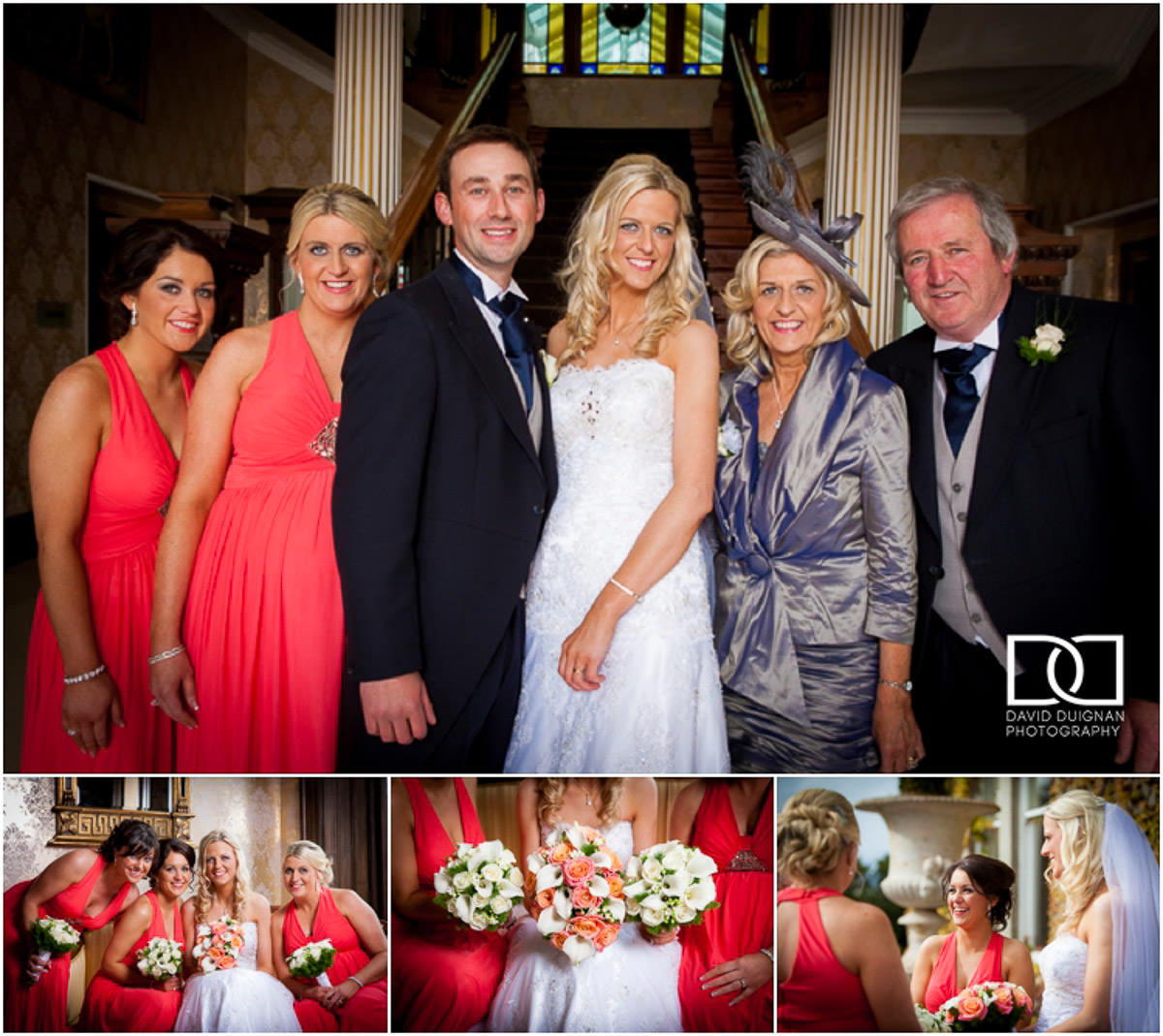 bride and groom at their Lyrath estate Wedding