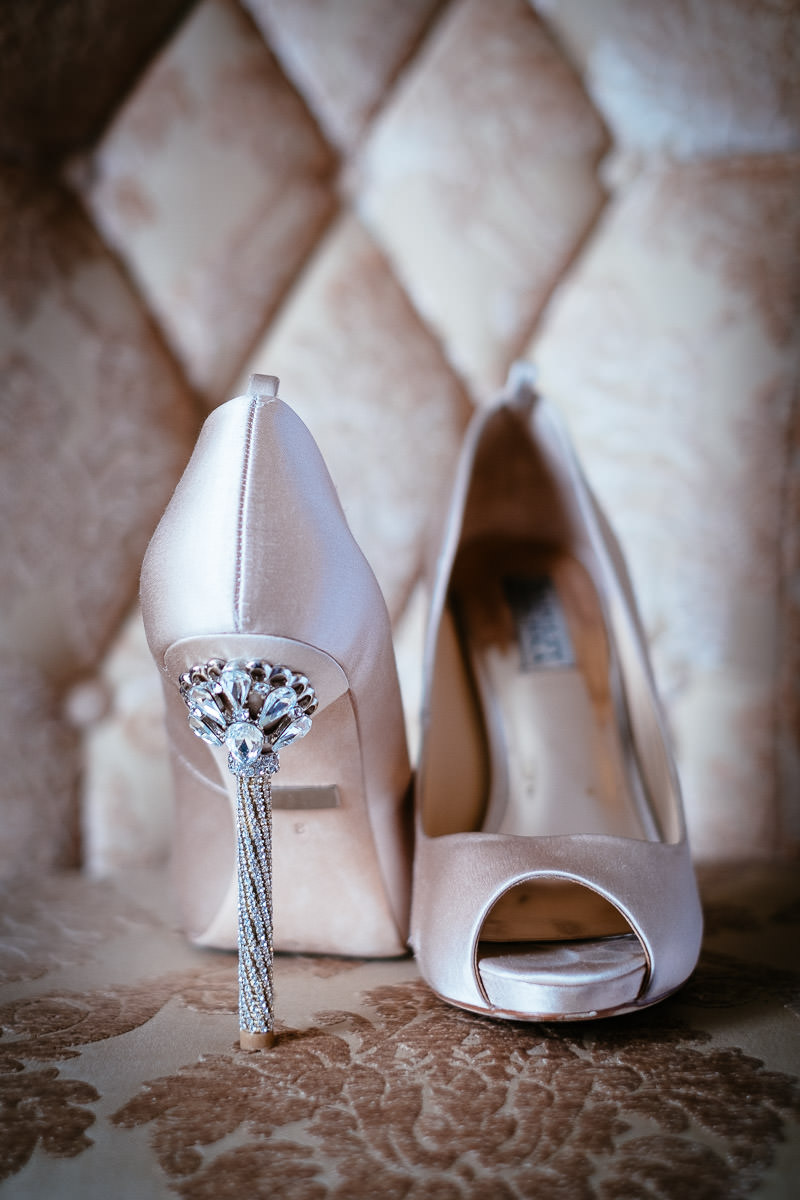brides shoes at glenlo abbey hotel wedding