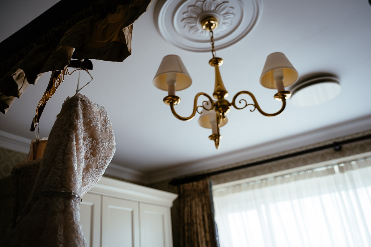 brides dress at glenlo abbey hotel wedding