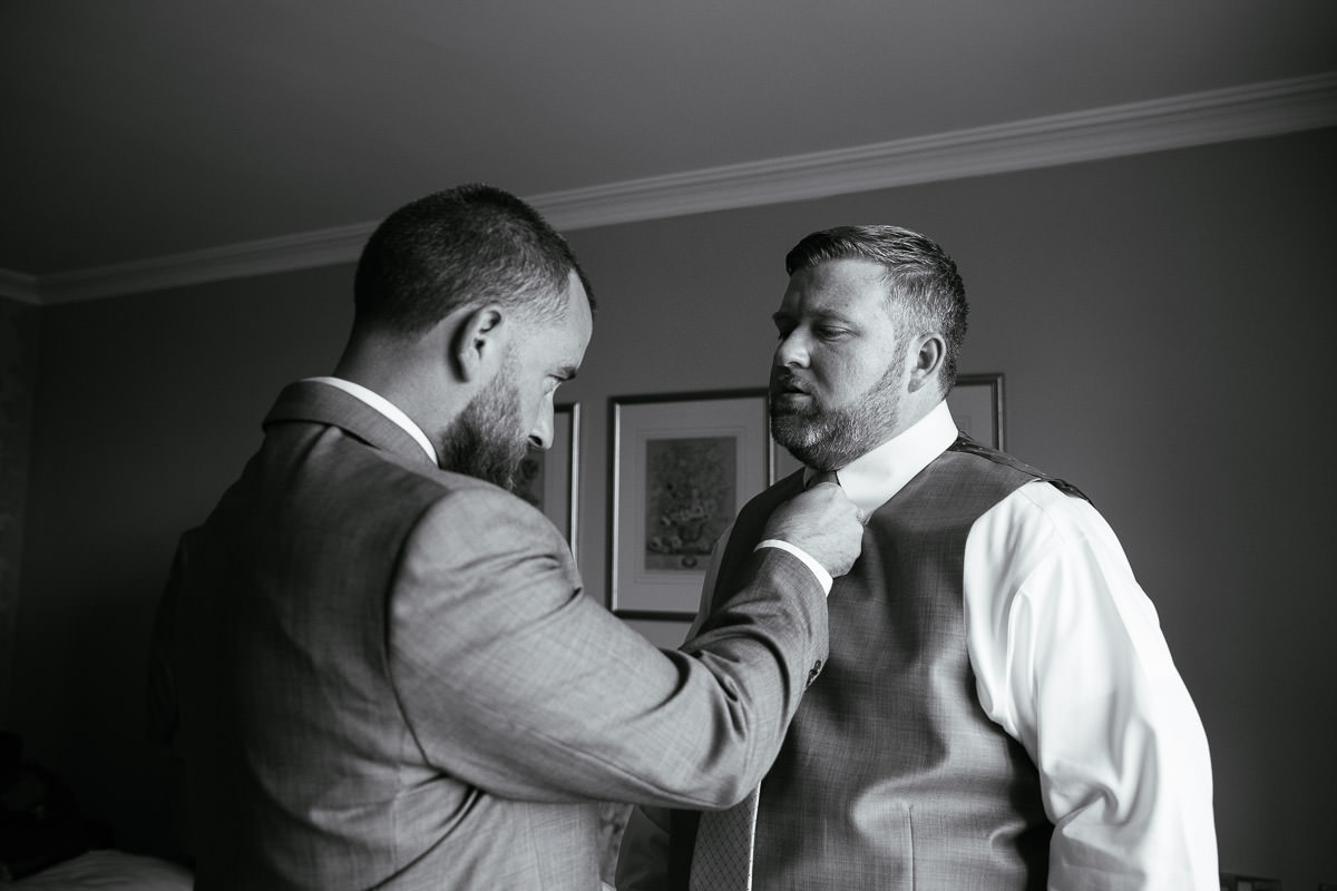 groom preparations at glenlo abbey hotel wedding