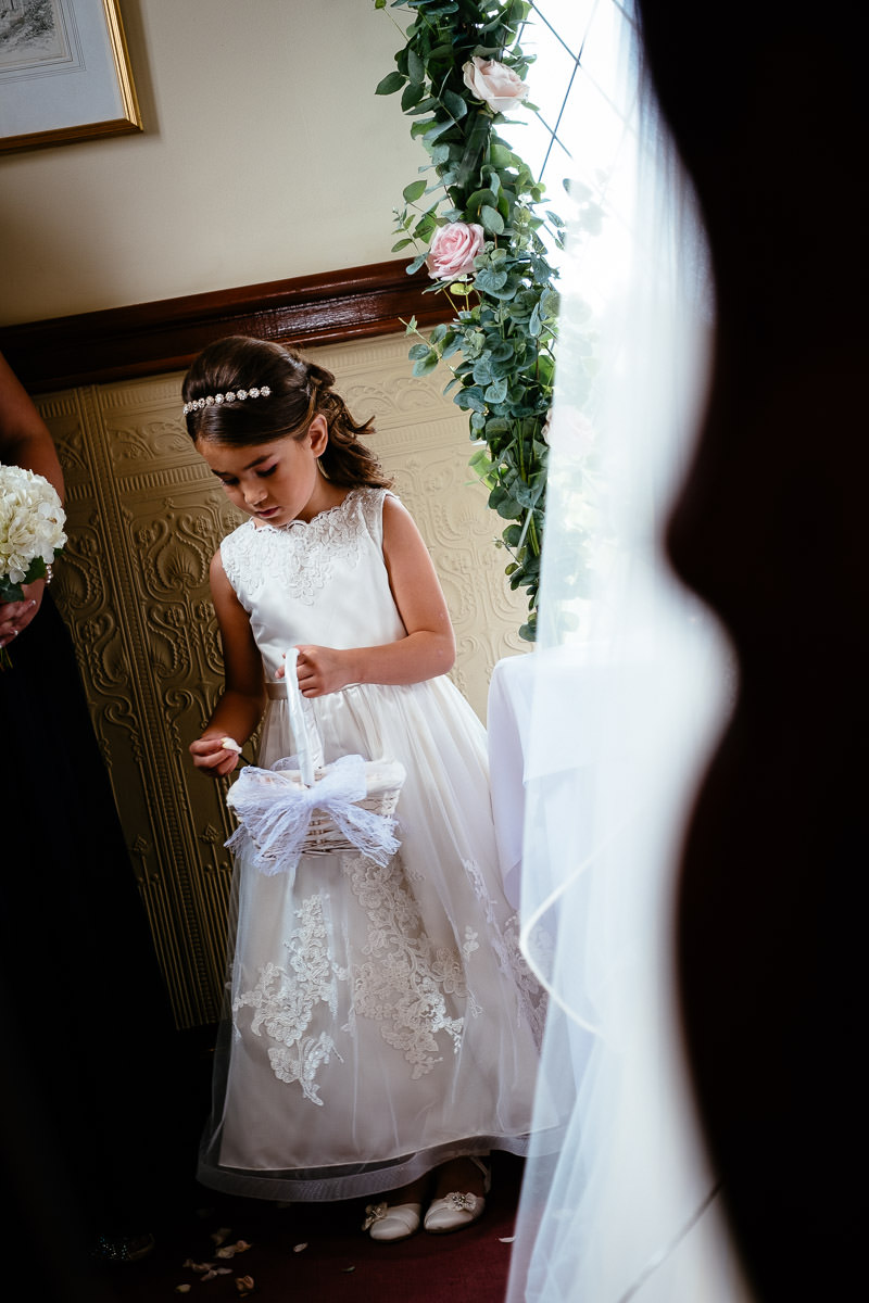 flower girl at glenlo abbey hotel wedding