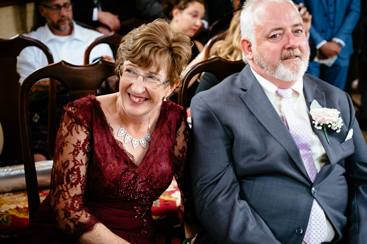 grooms mother laughing at glenlo abbey hotel
