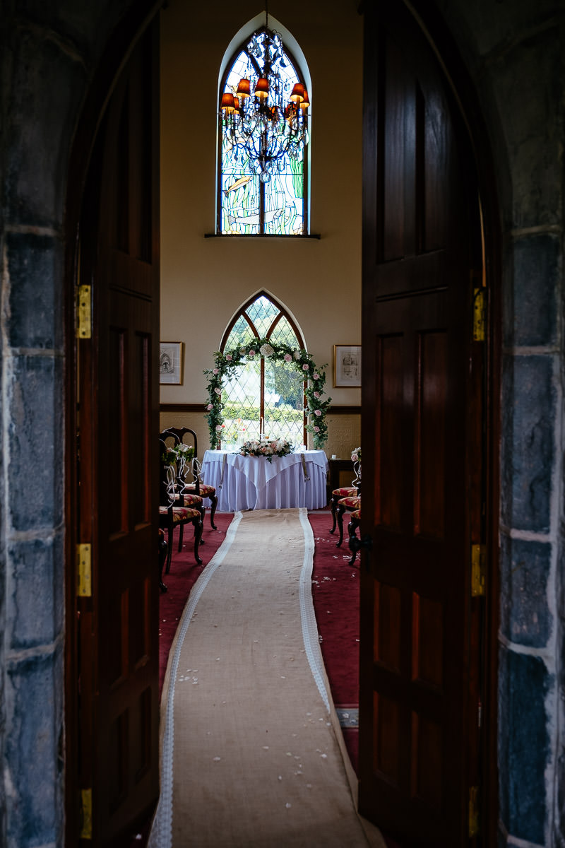 wedding ceremony at glenlo abbey hotel wedding
