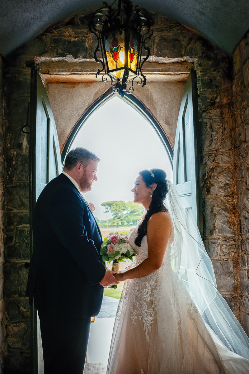 bride and groom at glenlo abbey hotel wedding