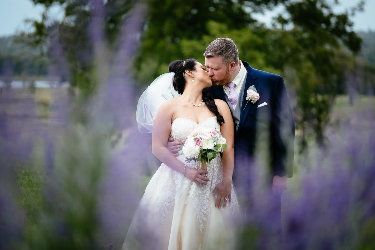 bride and groom kissing at glenlo abbey hotel wedding