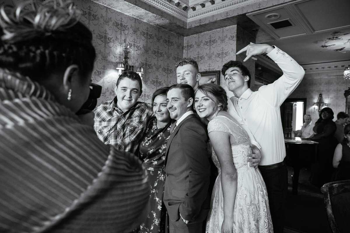 guests celebrating at glenlo abbey hotel wedding