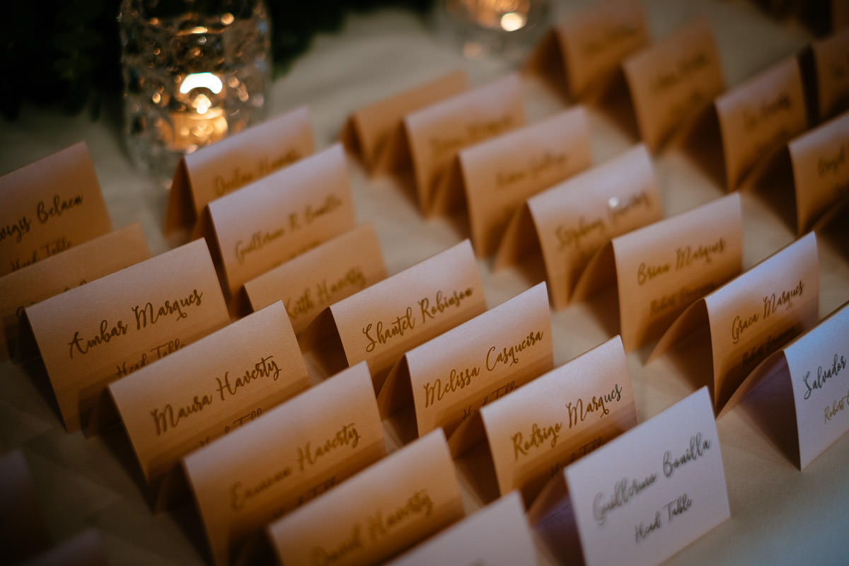 place names at glenlo abbey hotel wedding