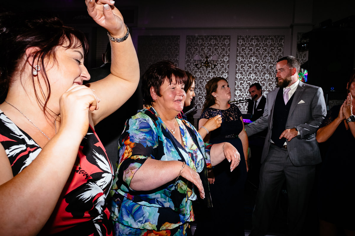 guests dancing at glenlo abbey hotel wedding