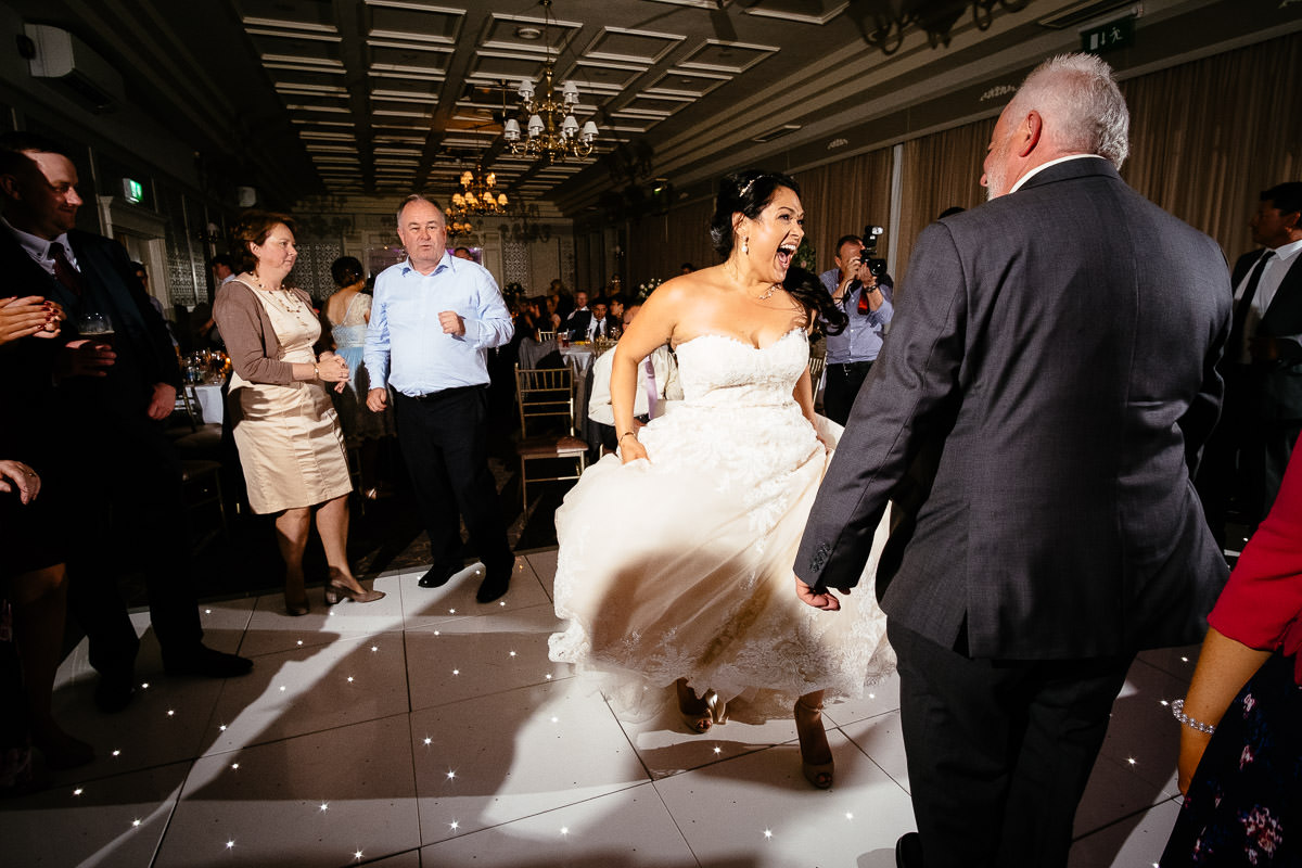 guests dancing at glenlo abbey hotel wedding