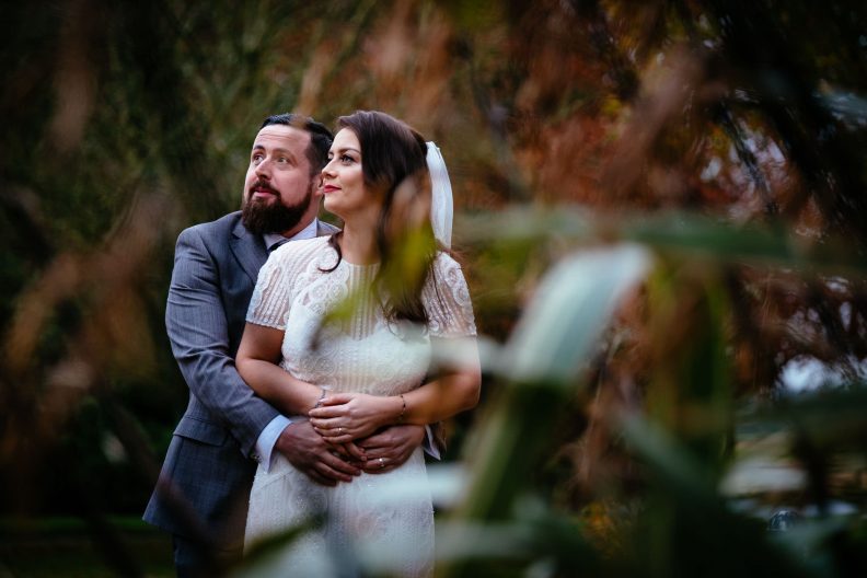 Beautiful Moyvalley Hotel Balyna House Wedding 5 bride and groom embracing at their balyna house wedding in moyvalley