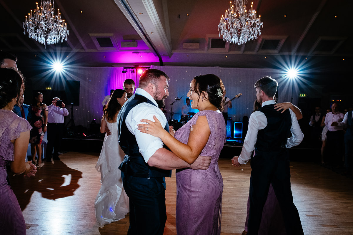 wedding guests dancing