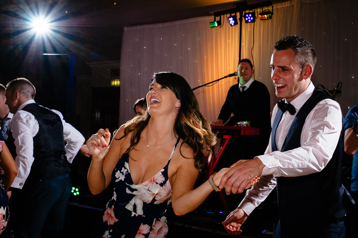 wedding guests dancing