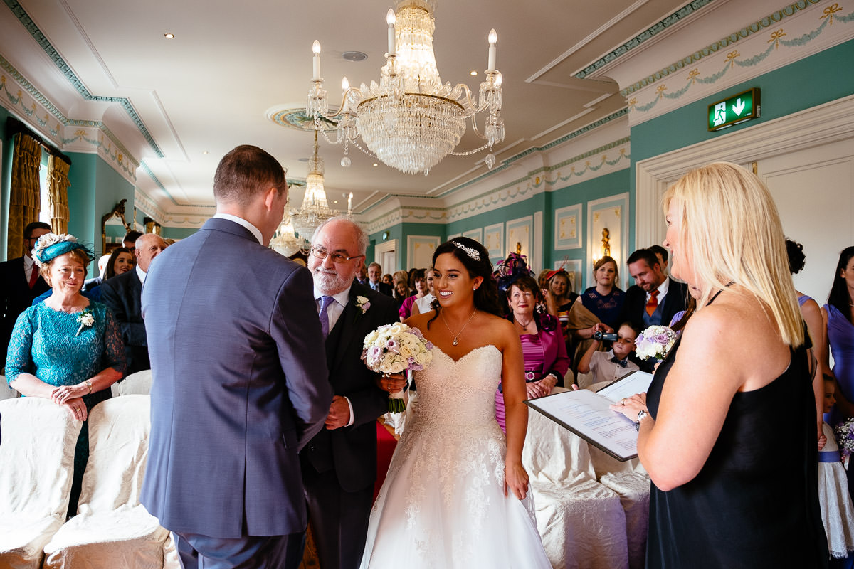 wedding ceremony at the killashee hotel naas