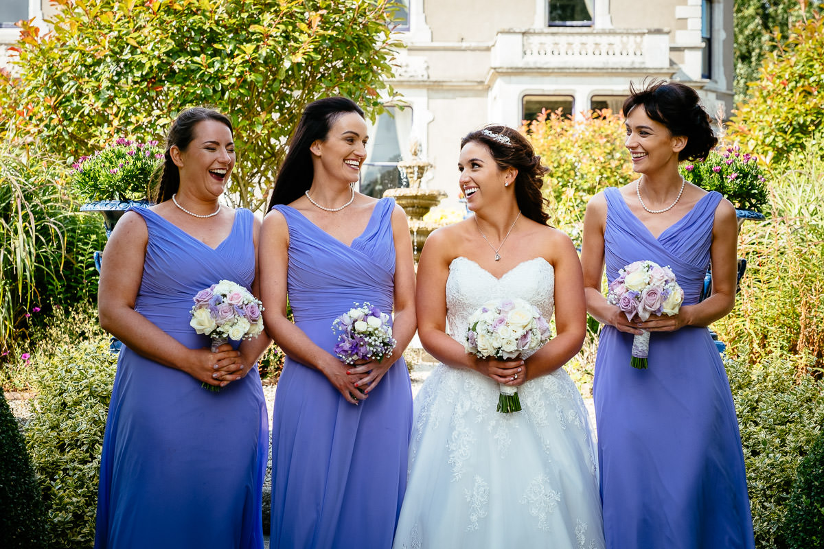 bride and bridesmaids photos at the killashee hotel naas
