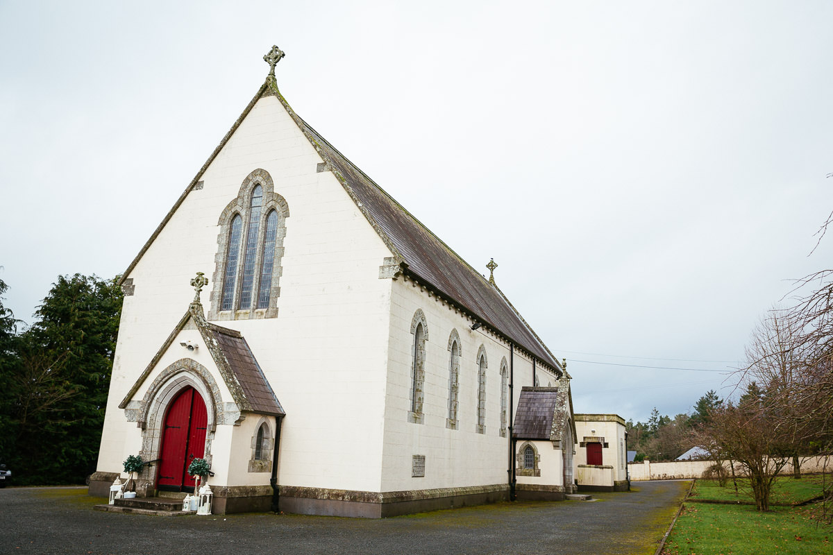 Winter Wedding in Rathsallagh House Wicklow 19 donard church