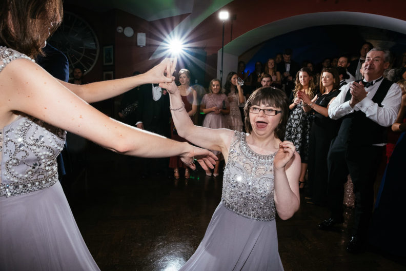 guests dancing at a wedding at markree castle