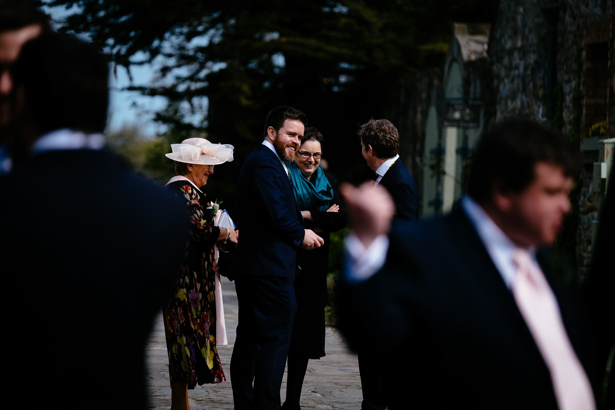 groom meeting his wedding guests at Ballymagarvey village meath