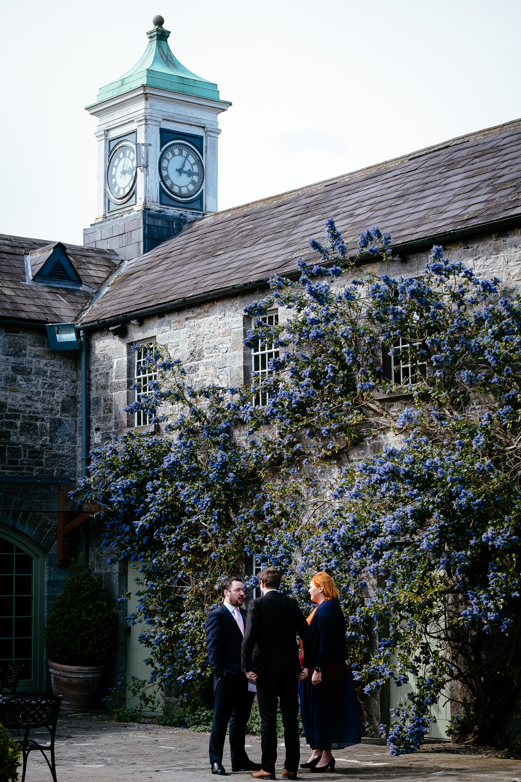 guests in the courtyard