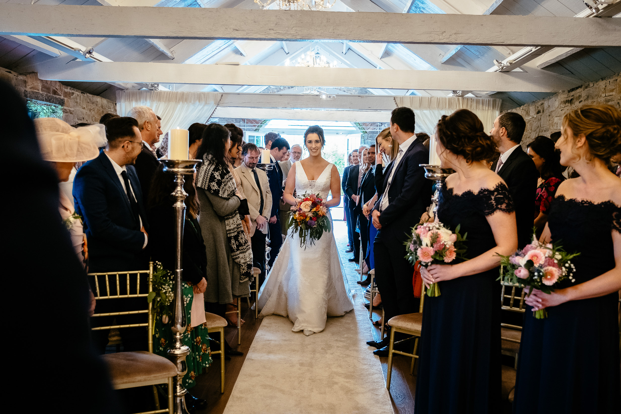 bride walking up the aisle