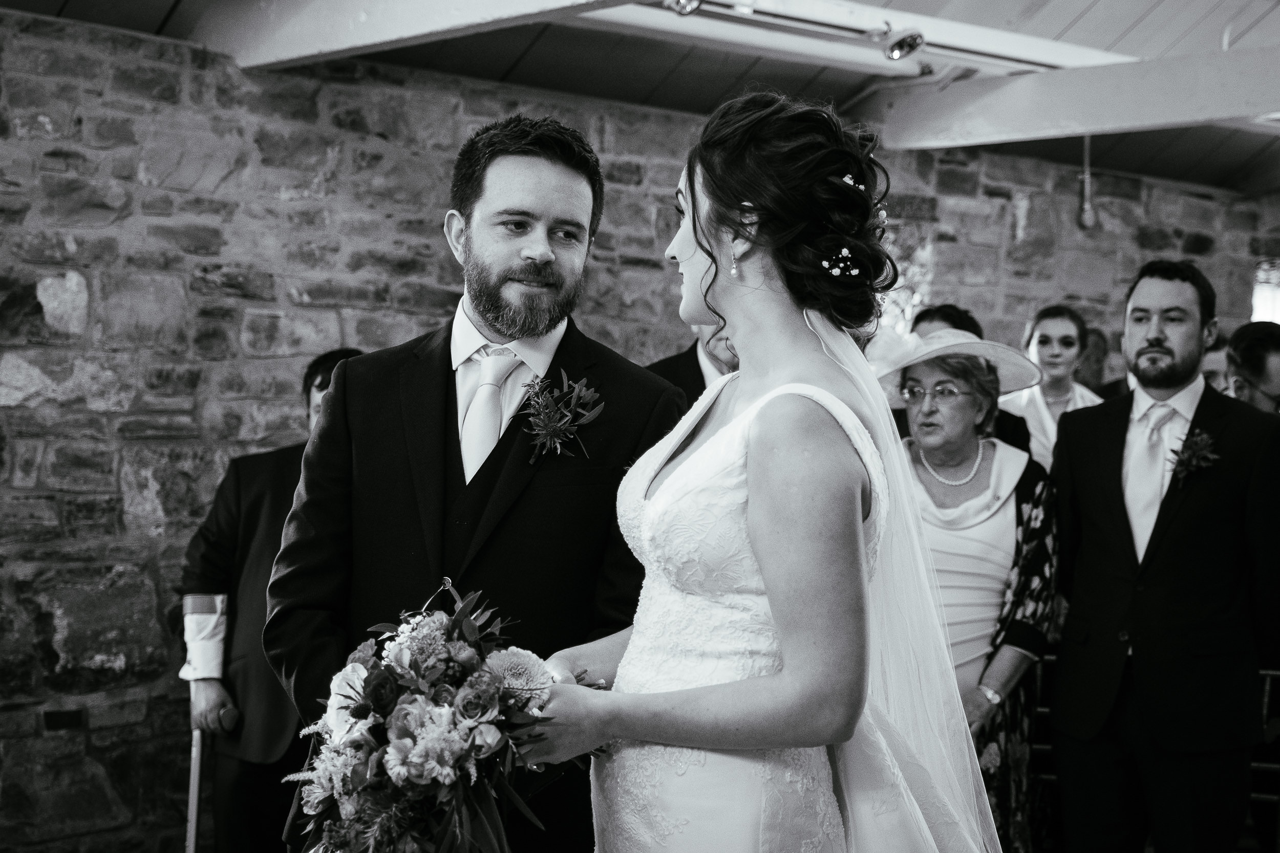 groom seeing his bride for the first time