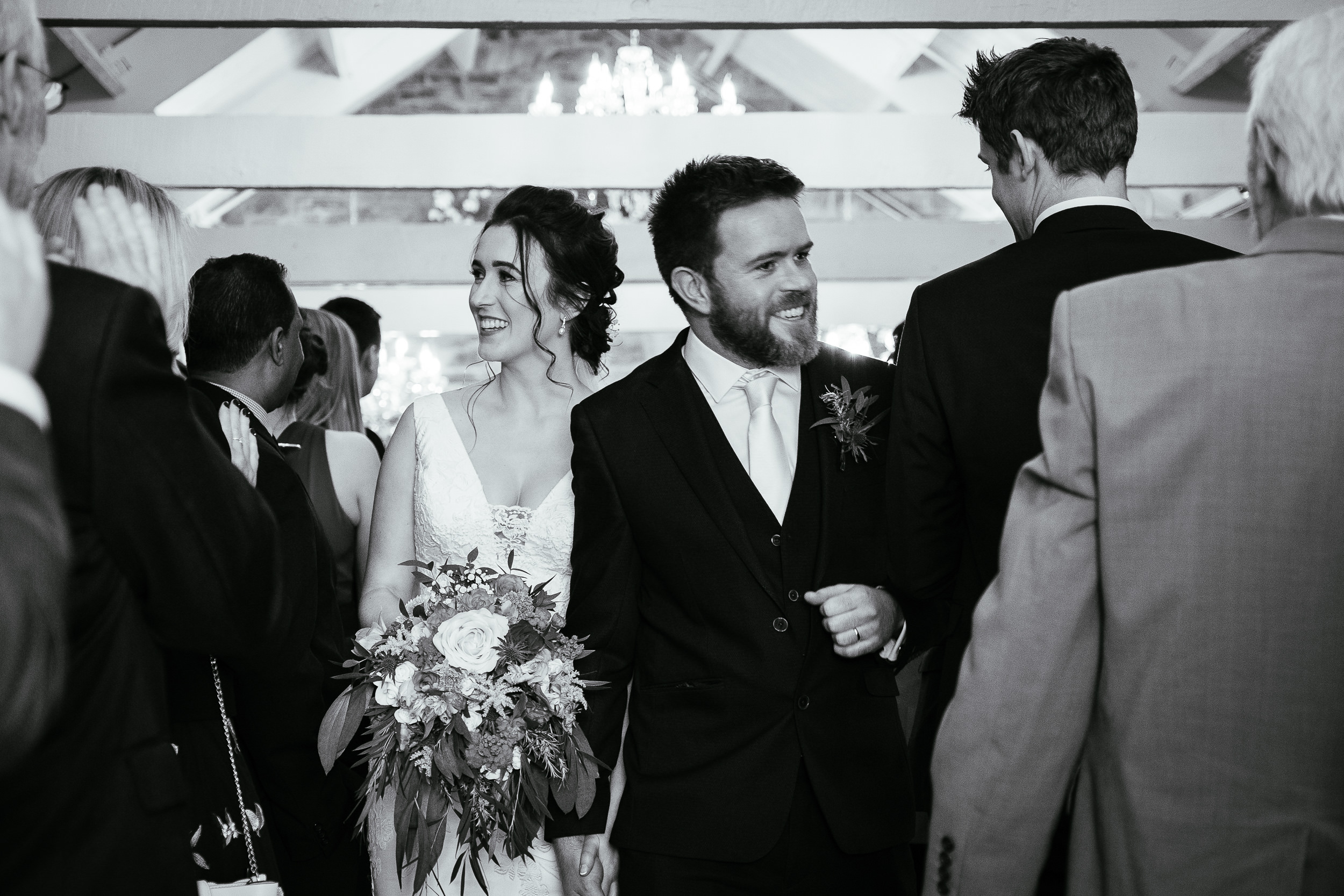 bride and groom walking down the aisle