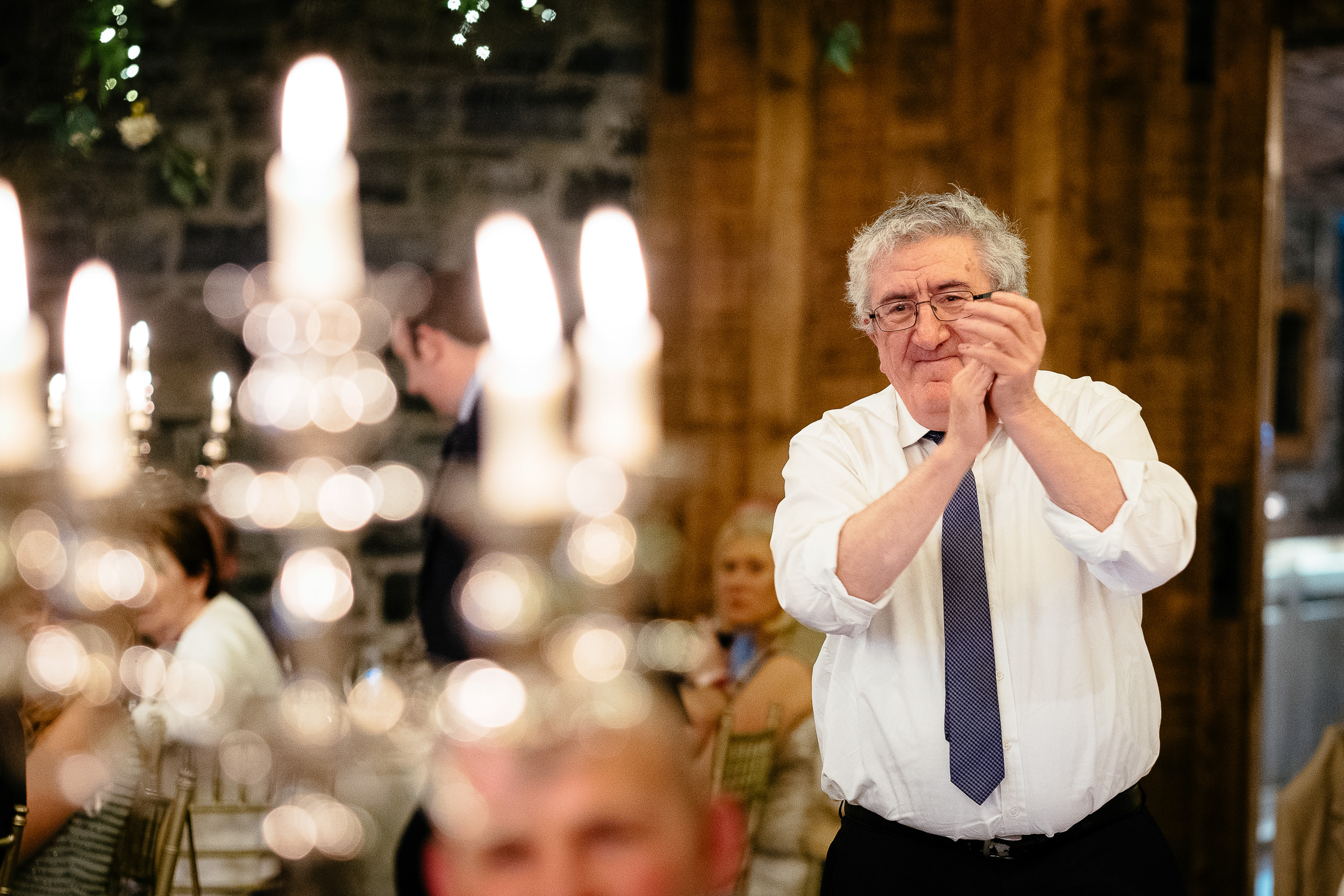 wedding guest clapping