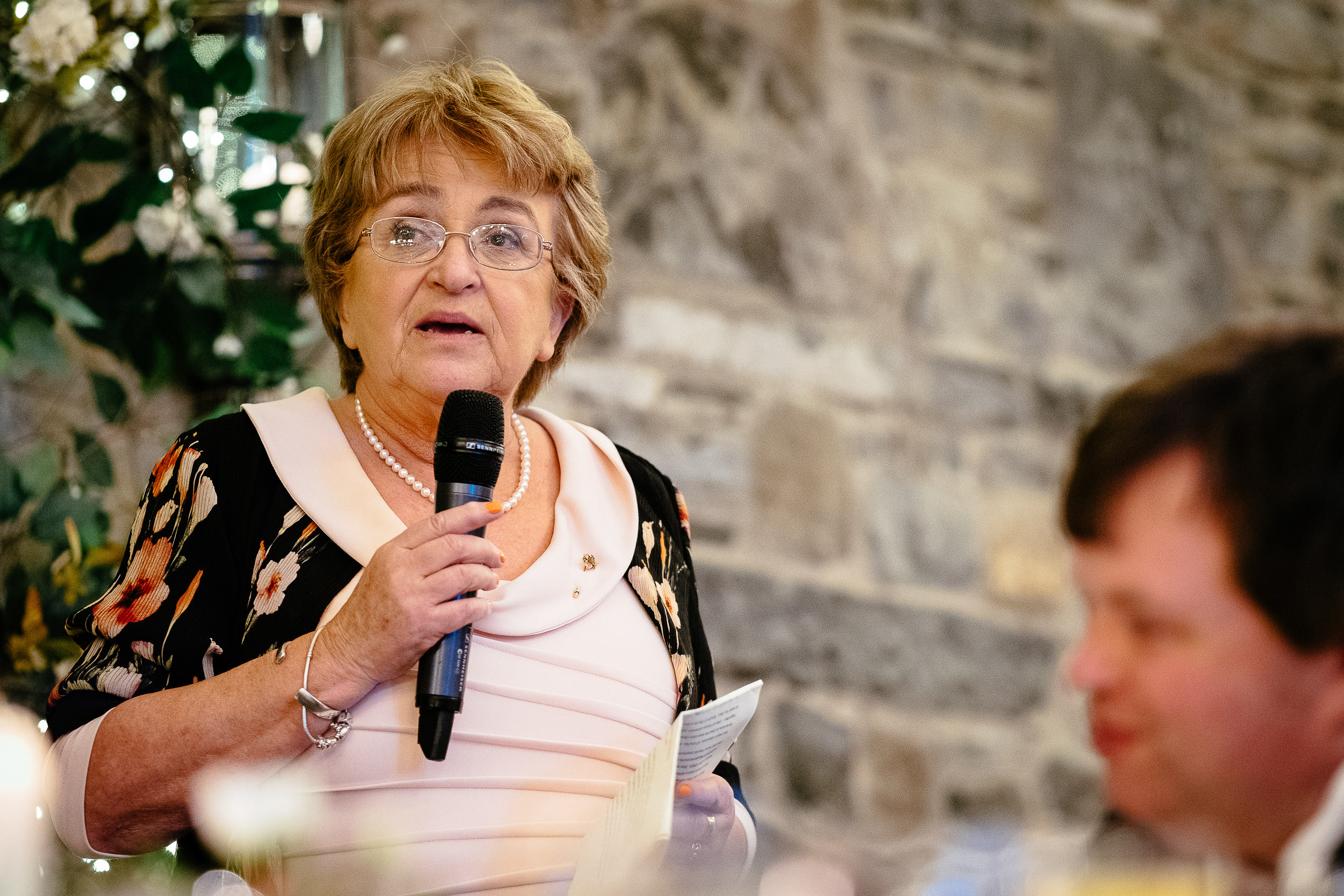 elderly lady speaking