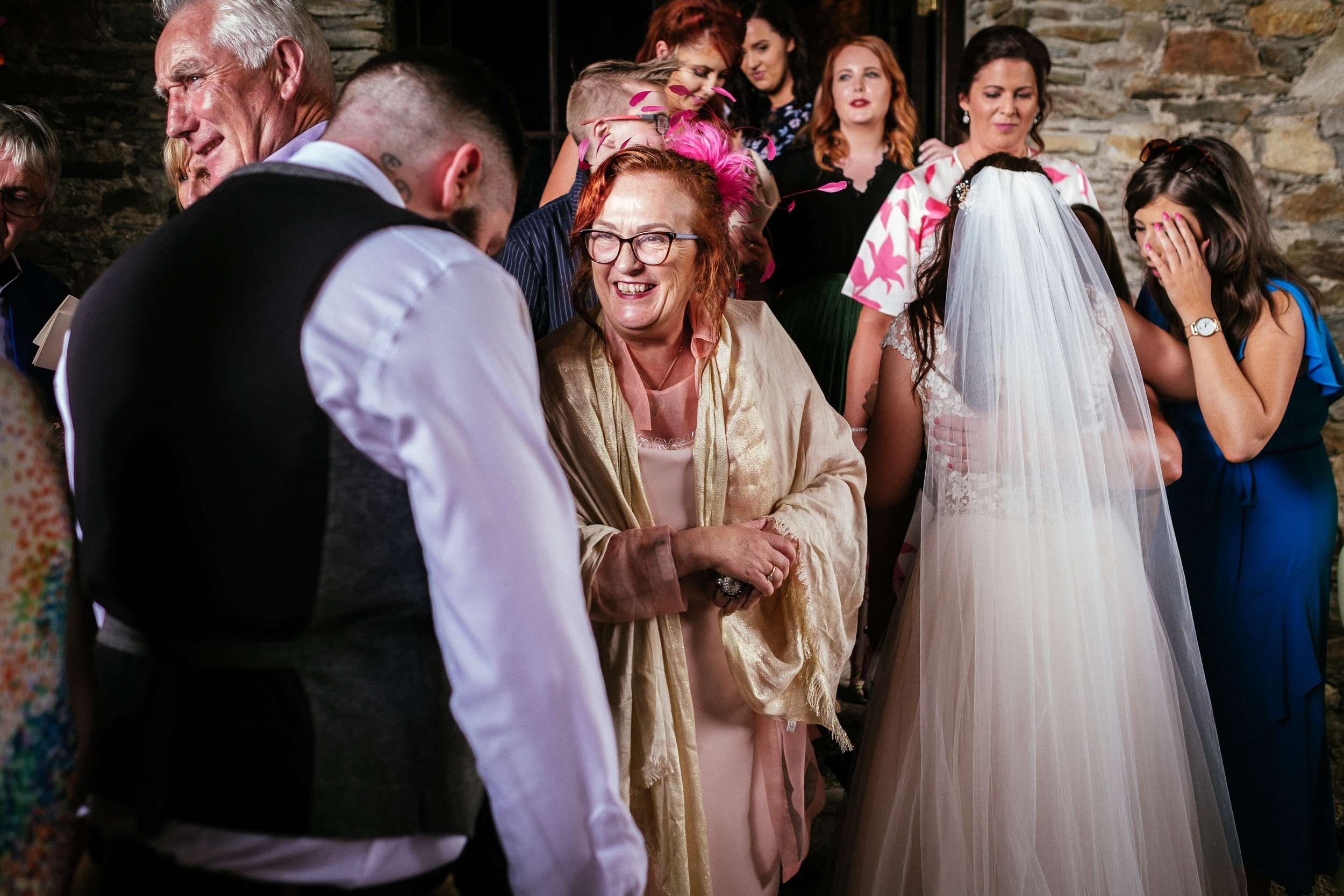 Gorgeous Summer Wedding At Ballybeg House Wicklow 78 wedding guests chatting at ballybeg house