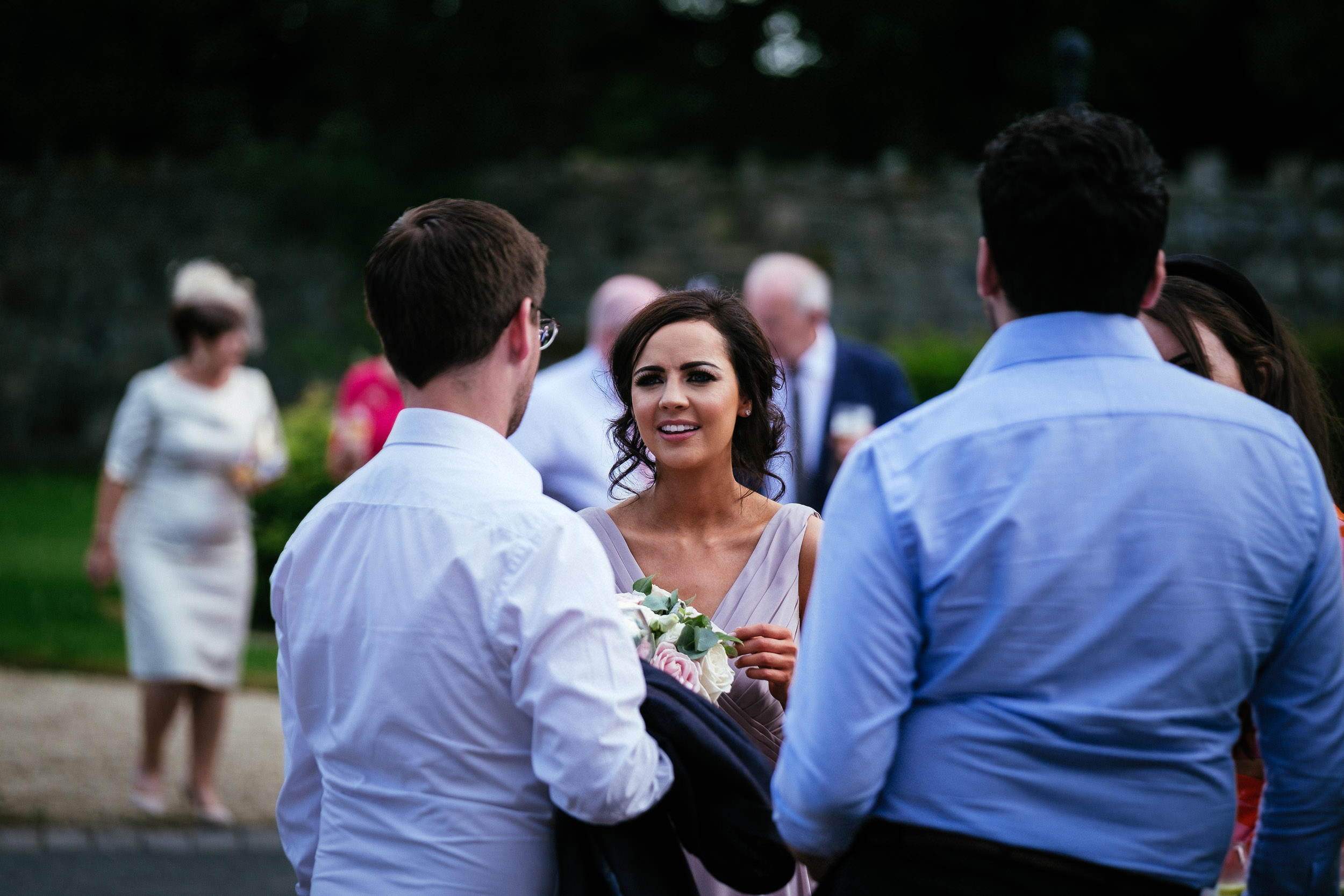 wedding guests at Johnstown House estate