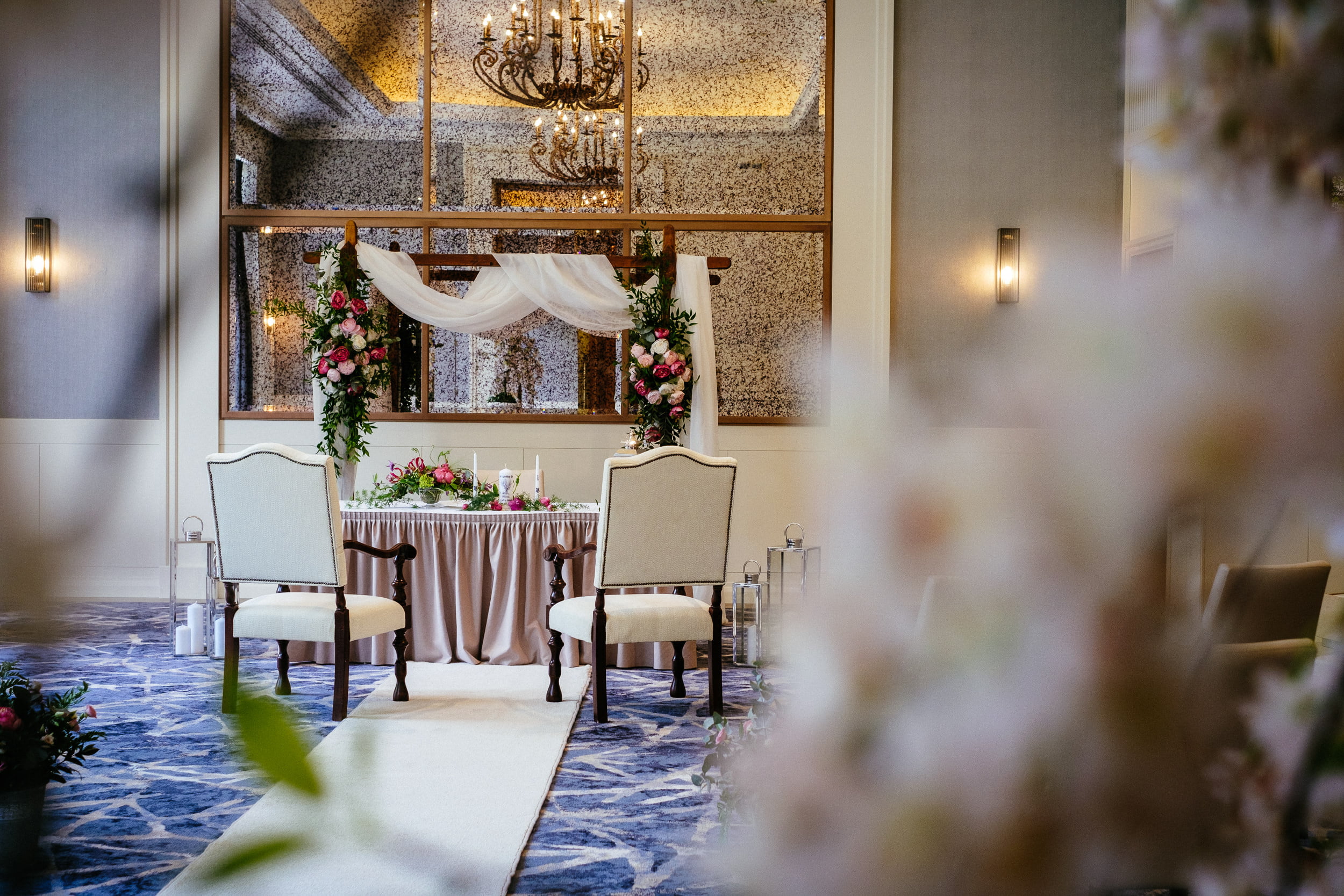 wedding ceremony setup at the Fota Island Resort Cork