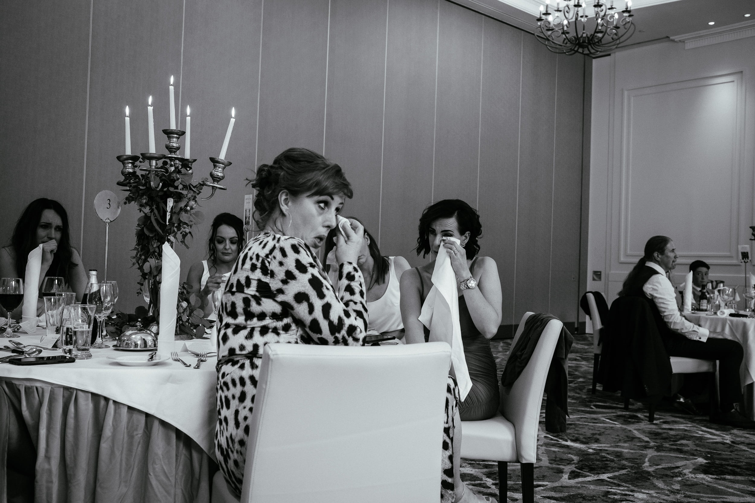 guests crying at a Fota Island Resort Cork wedding