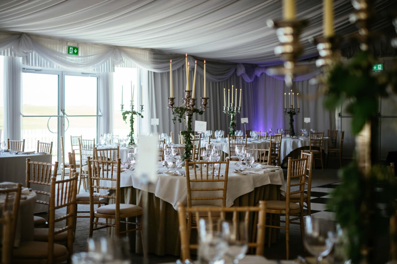 A Wedding Reception at Trump International Hotel Doonbeg, set up in a large tent