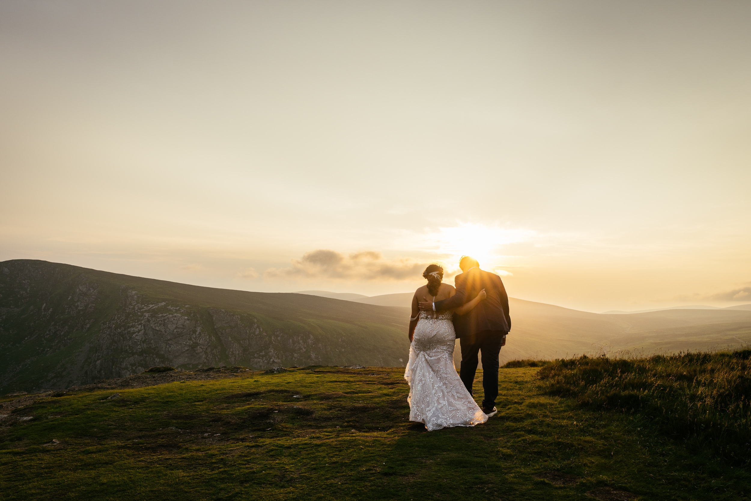 A couple celebrating their Irish elopement