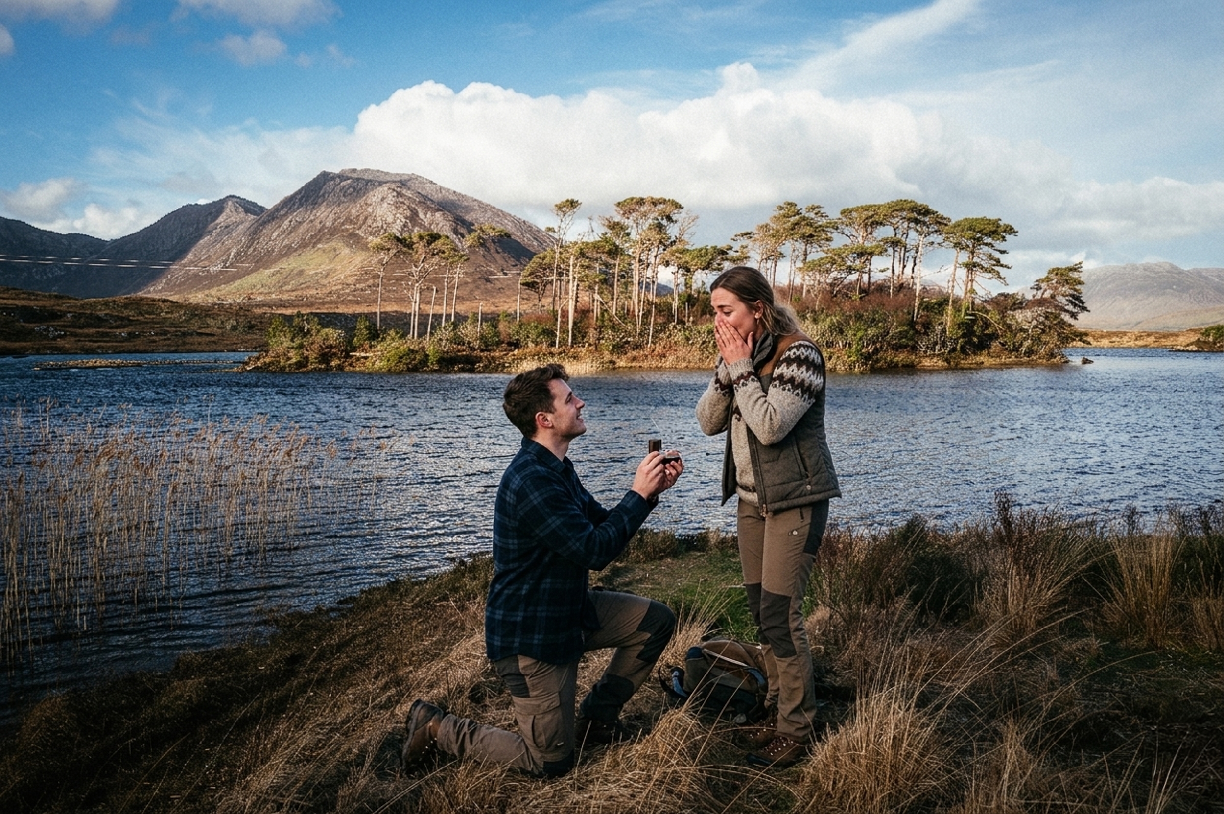Wedding Photographer Ireland 8 An engaged couple walking through a sunny back lit meadow at sunset in Wicklow Ireland