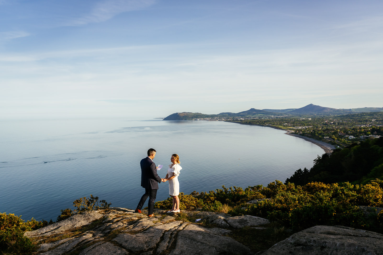 A couple renewing their vows in Ireland